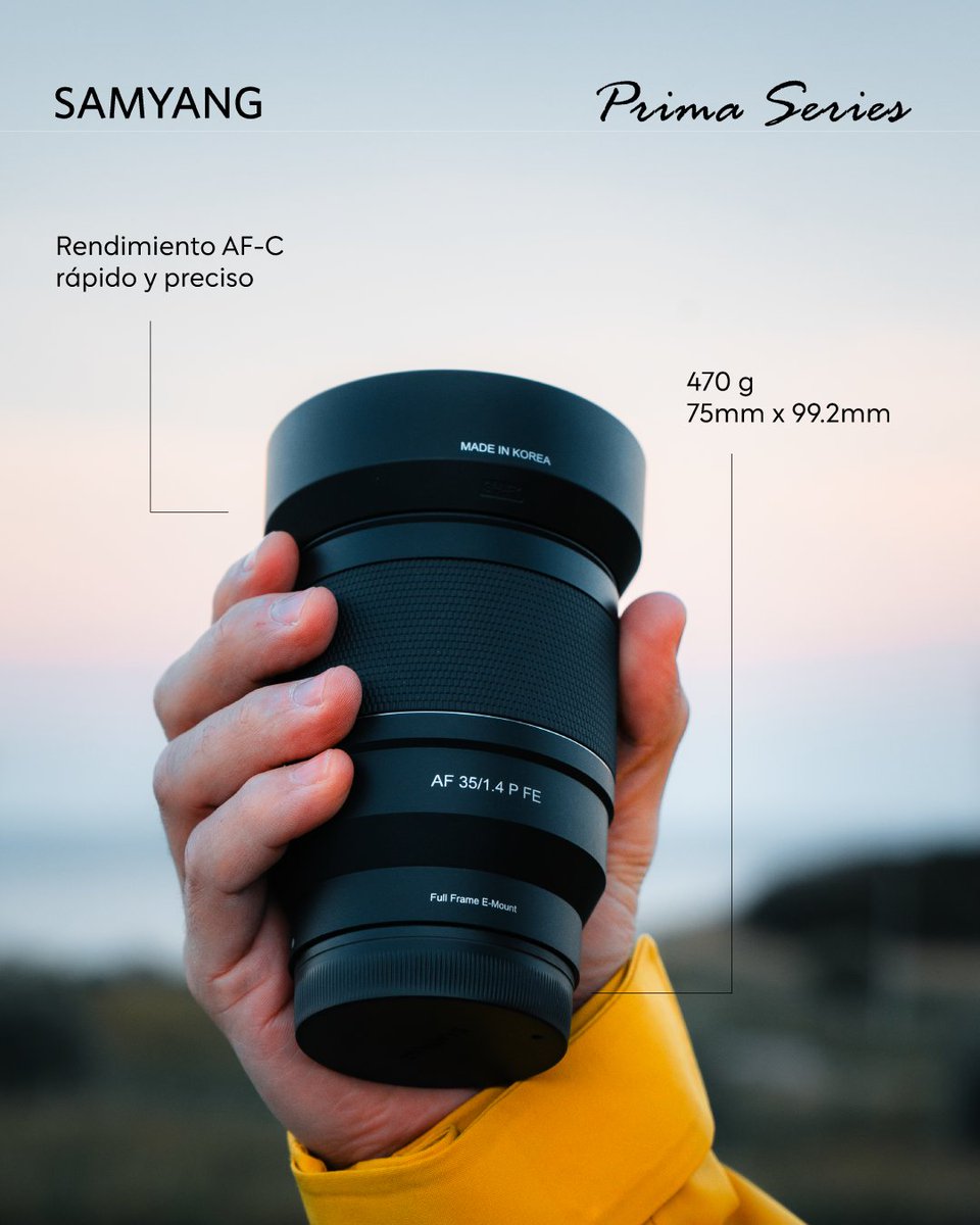Nitidez y precisión en cada disparo Con el AF 35mm F1.4 P FE, tu enfoque automático nunca falla. Ideal para calle, retratos y aventuras. 
<a href="/LKsamyang/">LK samyang</a> 
Disponible en nuestro shop
robisa.es/shop/samyang/2…