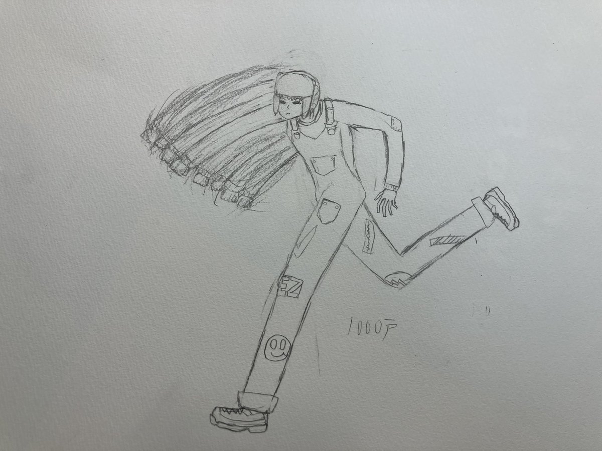 絵です
1000戸(さうざんど)くん
一発のパンチで何千発分もの衝撃を喰らわせることができます
だいぶ上手くかけてんとちゃう？