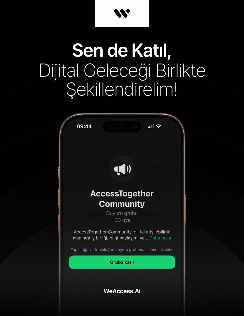 Deneyimden Çözüme: Daha Kapsayıcı Bir Dijital Dünya İçin El Ele!

AccessTogether Community ile dijital erişilebilirlik alanındaki etkinlikleri, en son gelişmeleri ve ilham verici başarı hikâyelerini ilk sen öğren. Kendi deneyimlerini paylaşarak, dijital erişilebilirlik için somut