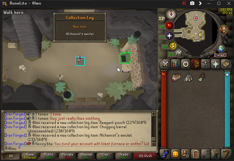 Potion store✅
Reagent pouch ✅
Chugging barrel ✅
Amulet of Chemistry ✅