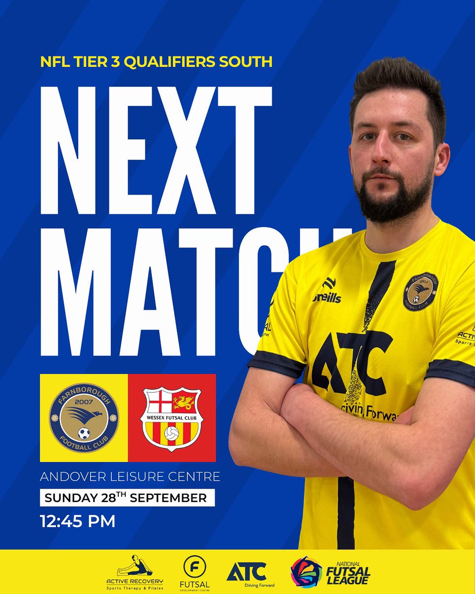 Futsal is back 💥

This Sunday we face Wessex B in the NFL Tier 3 Qualifiers South.

Come along to support the lads in their first match of the 25/26 season 💪