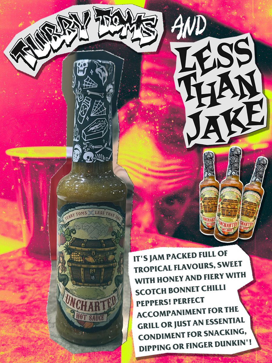 LessThanJake's tweet image. Have you tried our @Tubbytoms collab hot sauce yet? This thing is delicious if we say so ourselves! Also how many other sauces do you have that have edible gold in them?! tubbytoms.com/collections/wh…