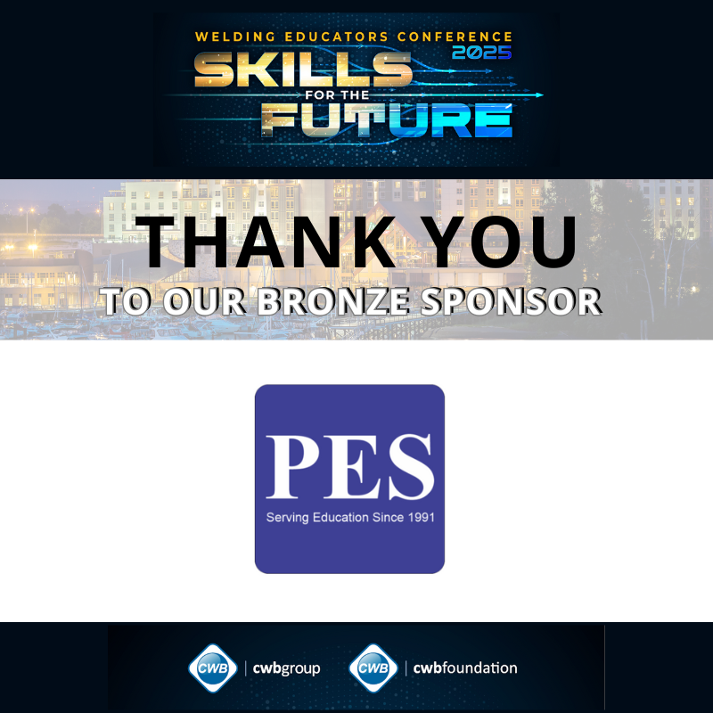 We would like to thank Progressive Educational Systems Inc. for sponsoring our upcoming #WeldingEducatorsConference from October 22-23, 2025.

Learn More: ow.ly/wNwp50WIe0x