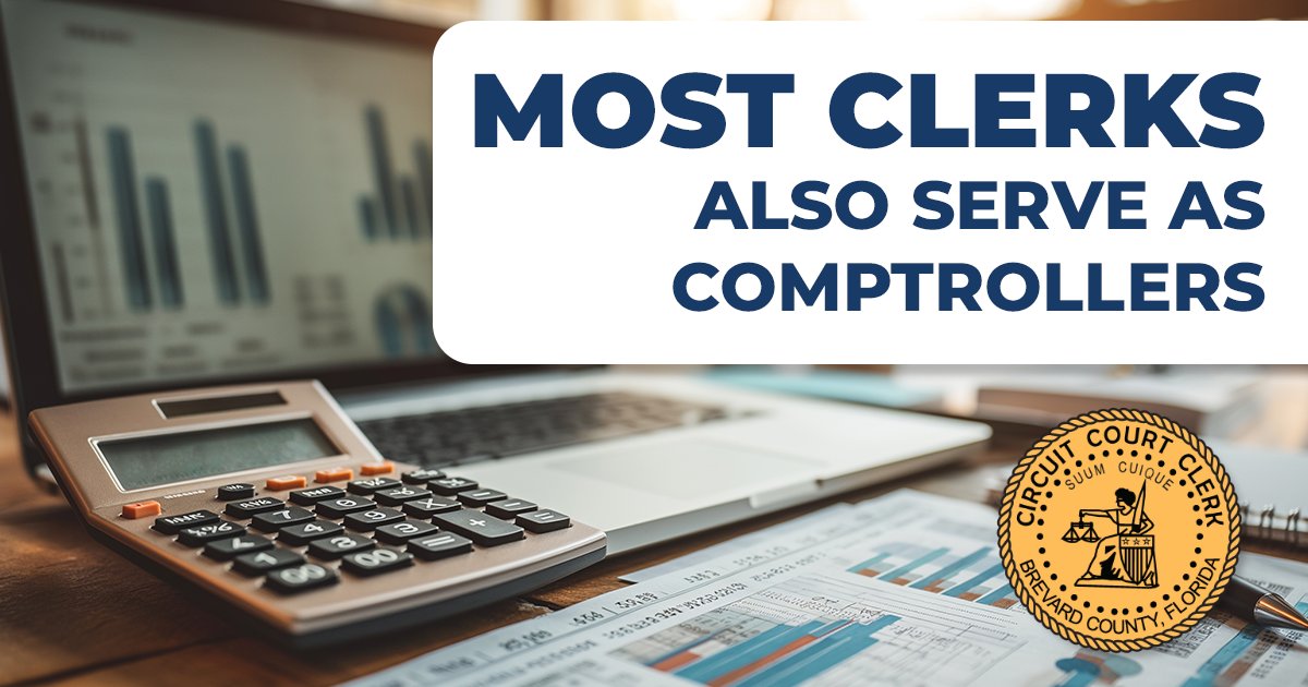 Did you know? Most Clerks of Court in Florida also serves as county Comptroller.

As county watchdogs over taxpayer dollars, Clerks &amp; Comptrollers:
✔️Monitor county spending
✔️Conduct independent audits
✔️Keep financial records transparent
✔️Protect public funds

#FLClerks