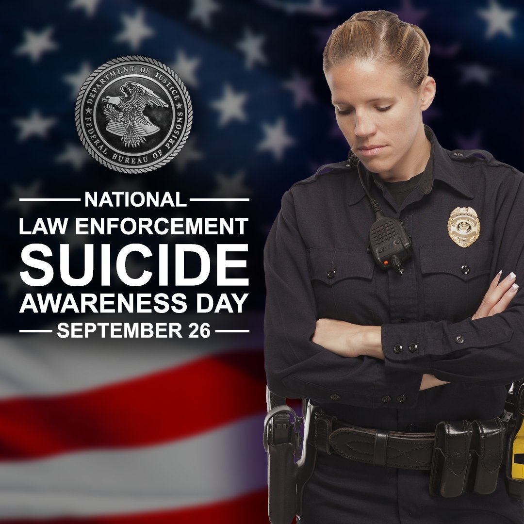 🖤On National Law Enforcement Suicide Awareness Day, the Federal Bureau of Prisons stands with those who serve — and struggle. In 2024 alone, 42 officers died by suicide. Behind every number is a life, a family, a story. You are not alone. Support is here. 
#BOPCares