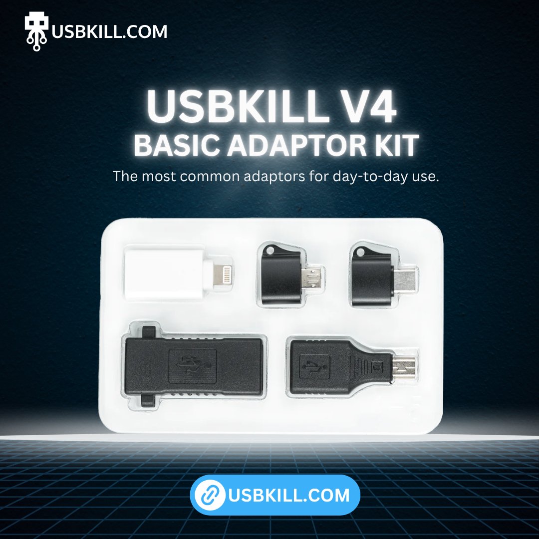 USBKill's tweet image. Expand your testing capabilities with the USBKill Basic Adaptor Kit. Perfect for everyday use! 🧰🔌 l.usbkill.com/y66Iu 
#USBTesting #HardwareTesting #USBKillV4 #USBKill #Pentesting #infosec #security #RedTeam