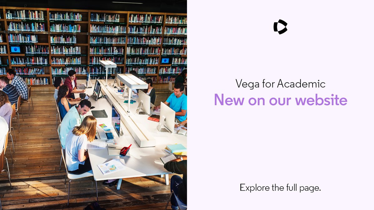 ExLibrisGroup's tweet image. We’ve launched a new page for Vega for Academic 🎓
A modular suite built for academic libraries to boost engagement, streamline events, and enhance digital presence.
👉 Explore more: ow.ly/JIrz50WYFAF
#AcademicLibraries #LibraryInnovation #LibraryTechnology