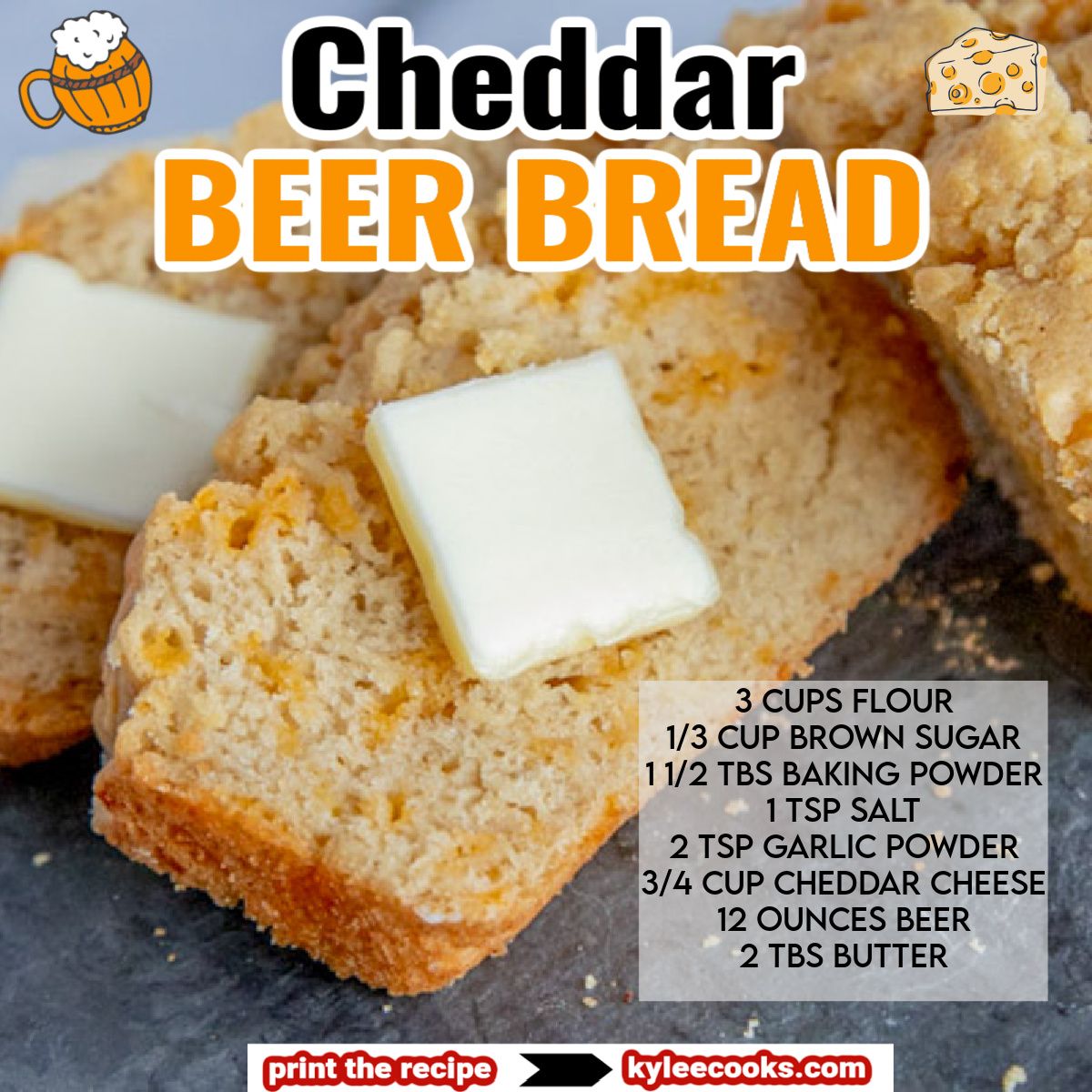 kyleecooks's tweet image. This easy Beer Bread recipe may be your new favorite thing! A super quick bread that is SO easy to make, and uses simple ingredients and includes beer, cheese &amp;amp; butter. #beerbread #cheddar #bread #quickbread #kyleecooks kyleecooks.com/cheddar-beer-b…