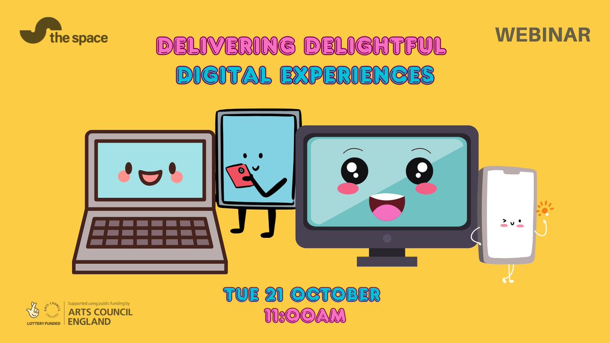 thespacearts's tweet image. Join our next webinar where we’ll be thinking about how to make the most of digital platforms and tools to deliver joyful and brilliant experiences ☺️

Book your place here: bit.ly/3IE5wHQ

#DigitalExperiences #AudienceEngagement