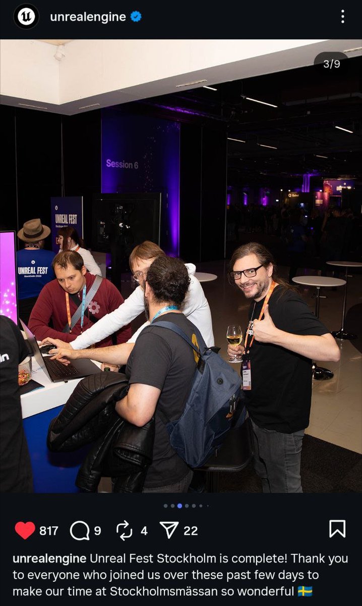 PS_Leoluch's tweet image. Of all people at #UnrealFest, of course I’m the one caught on camera with the perfect &quot;regular Monday morning with Unreal&quot; face 😅