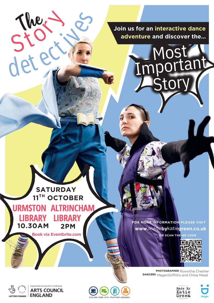 TraffLibraries's tweet image. Are you ready for a challenge? Do you love a good adventure? Then join the Story Detectives at Urmston and Altrincham Libraries! Help them in their investigations and create an adventure story 🧐Book on our Eventbrite: eventbrite.co.uk/o/trafford-lib…