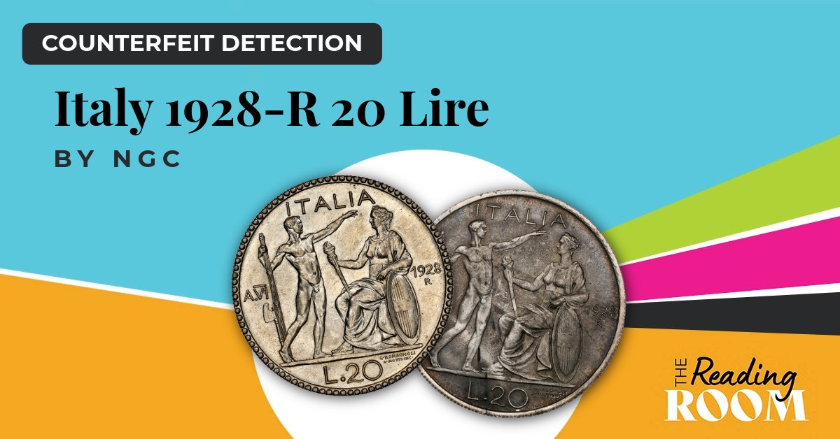 ANACoins's tweet image. @NGCcoin recently received a suspicious example of a 1928-R 20 Lire — a rare Italian silver coin. In this article, they break down exactly what to look for. 🔗 bit.ly/4pGgayD #CoinCollecting #CounterfeitDetection #Numismatics #CoinGrading