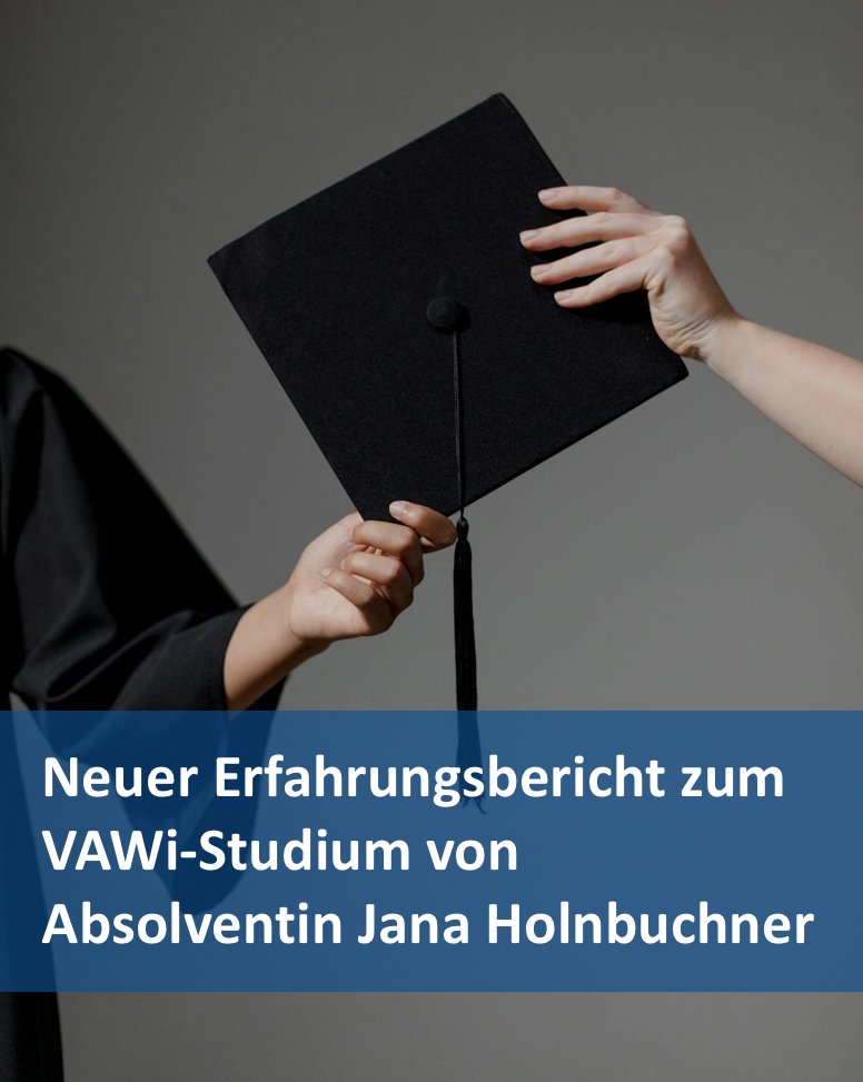 Neuer Erfahrungsbericht zum VAWi-Studium von Absolventin Jana Holnbuchner: vawi.de/live/referenze…
#Master #Studium #studieren #Fernstudium #Wirtschaftsinformatik #Abschluss #Absolvent