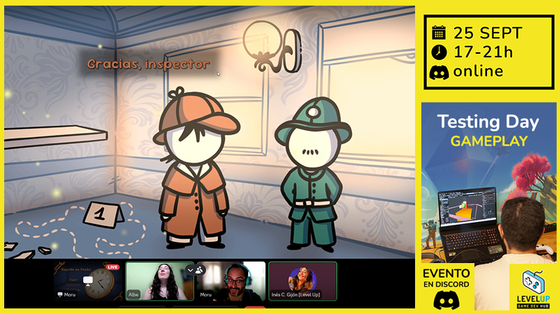 game_levelup's tweet image. 🔍 ¿Te atreves a resolver el misterio del asesinato del Sr. Patillas?
*O’Clock Express* de @FractalTeamGame estuvo en el #PlaytestingDay de Level Up.
Juego que fue ganador a Mejor Narrativa en la #levelup_gamejam 2025 🏆

¡Juega y descubre al culpable! 👉 fractalgames.itch.io/oclock-express…