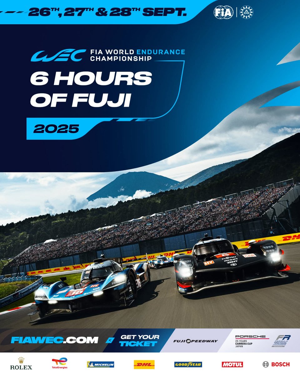 Nottambuli del Motorsport, è tempo di puntare la sveglia! Domenica io e <a href="/MarcoPetriniMac/">Marco Petrini</a> saremo in diretta dalle 3:30 alle 10:30 no-stop su <a href="/Eurosport_IT/">Eurosport IT</a> <a href="/DAZN_IT/">DAZN Italia</a> <a href="/discoveryplusIT/">discovery+ Italia</a> per la 6H del Fuji <a href="/FIAWEC/">FIA World Endurance Championship</a> 🇯🇵
#direttaeurosport per scriverci!
#WEC #Eurosport #6HFuji #WEC100