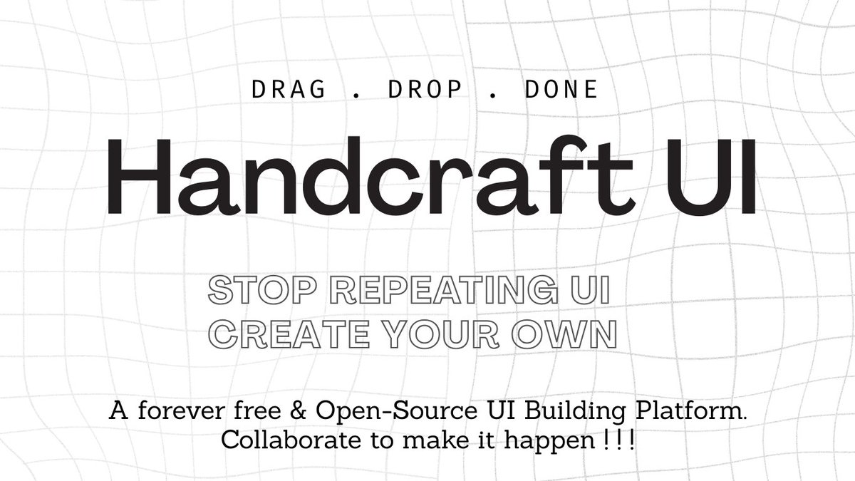 ssarkerdev's tweet image. It is a open source project to develop a website that will feature to drag and drop ui elements and build your own unique UI components with saving option to use them later. 

if you want to collaborate join me and make it happen. 

#ui #website #buildinpublic #opensource