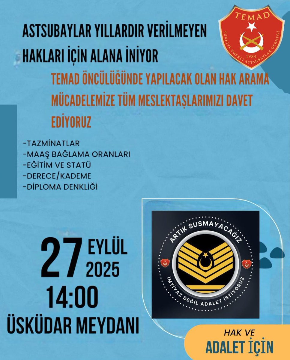 Hak verilmez alınır!