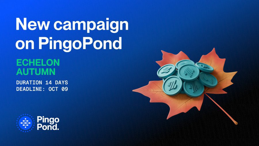 Aptos community lovers and ecosystem enjoyers, there is a new campaign up for grab on <a href="/PingoPond/">PingoPond</a> in honor of Echelon Autumn.

This is an opportunity for creators all over the aptos ecosystem, to hope in on the campaign and create a content for <a href="/EchelonMarket/">Echelon</a> with a prize pool in