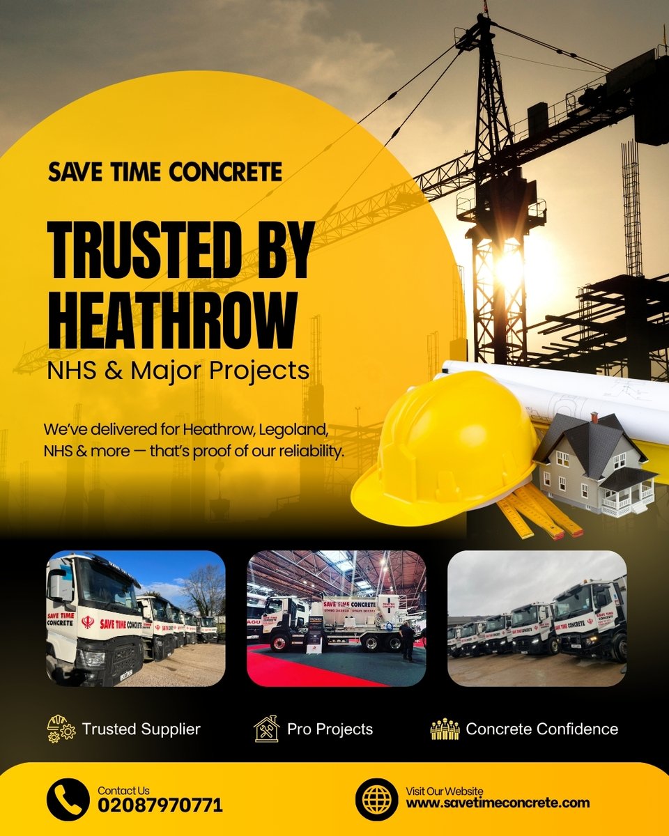 ConcreteSave's tweet image. 𝐁𝐢𝐠 𝐧𝐚𝐦𝐞𝐬 𝐭𝐫𝐮𝐬𝐭 𝐒𝐚𝐯𝐞 𝐓𝐢𝐦𝐞 𝐂𝐨𝐧𝐜𝐫𝐞𝐭𝐞. We’ve delivered for Heathrow, Legoland, NHS & more — that’s proof of our reliability. Be part of a list of satisfied clients. Let’s make your project one of our success stories. #TrustedSupplier #ProProjects