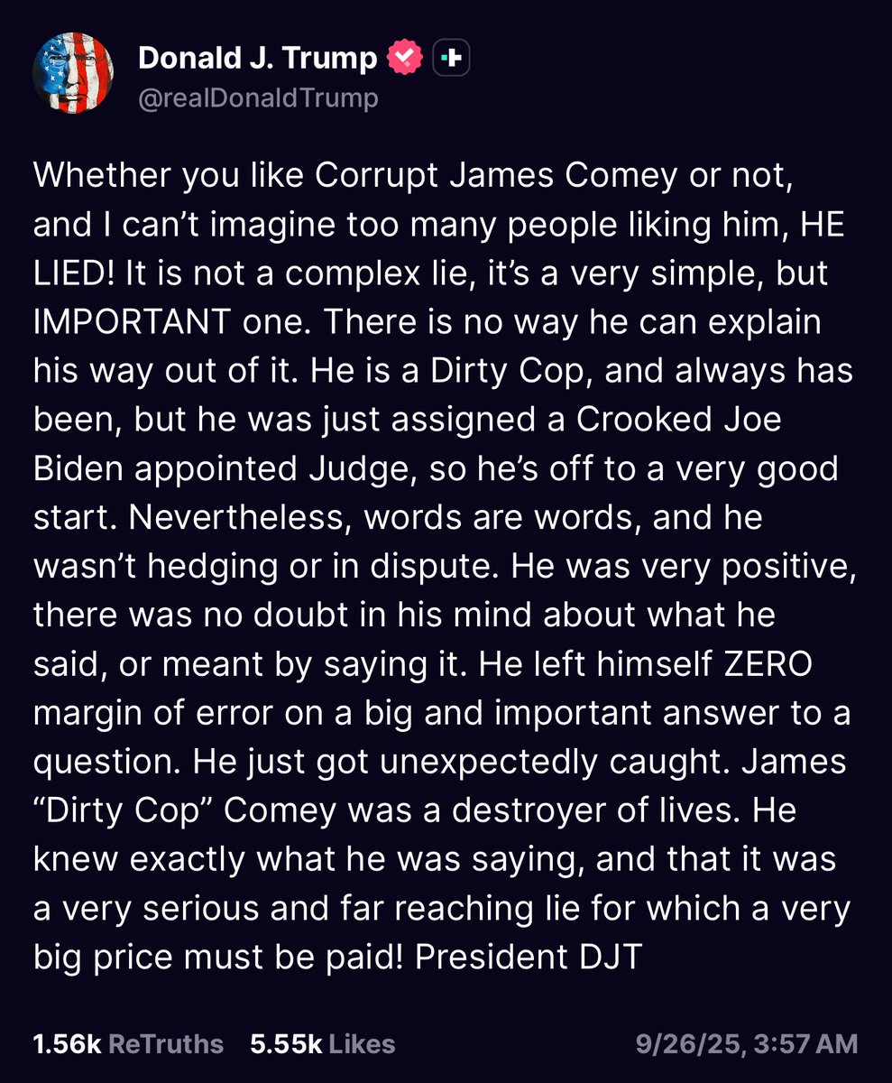 If James Comey doesn’t go to prison, our country is in BIG trouble.

Lock him up!