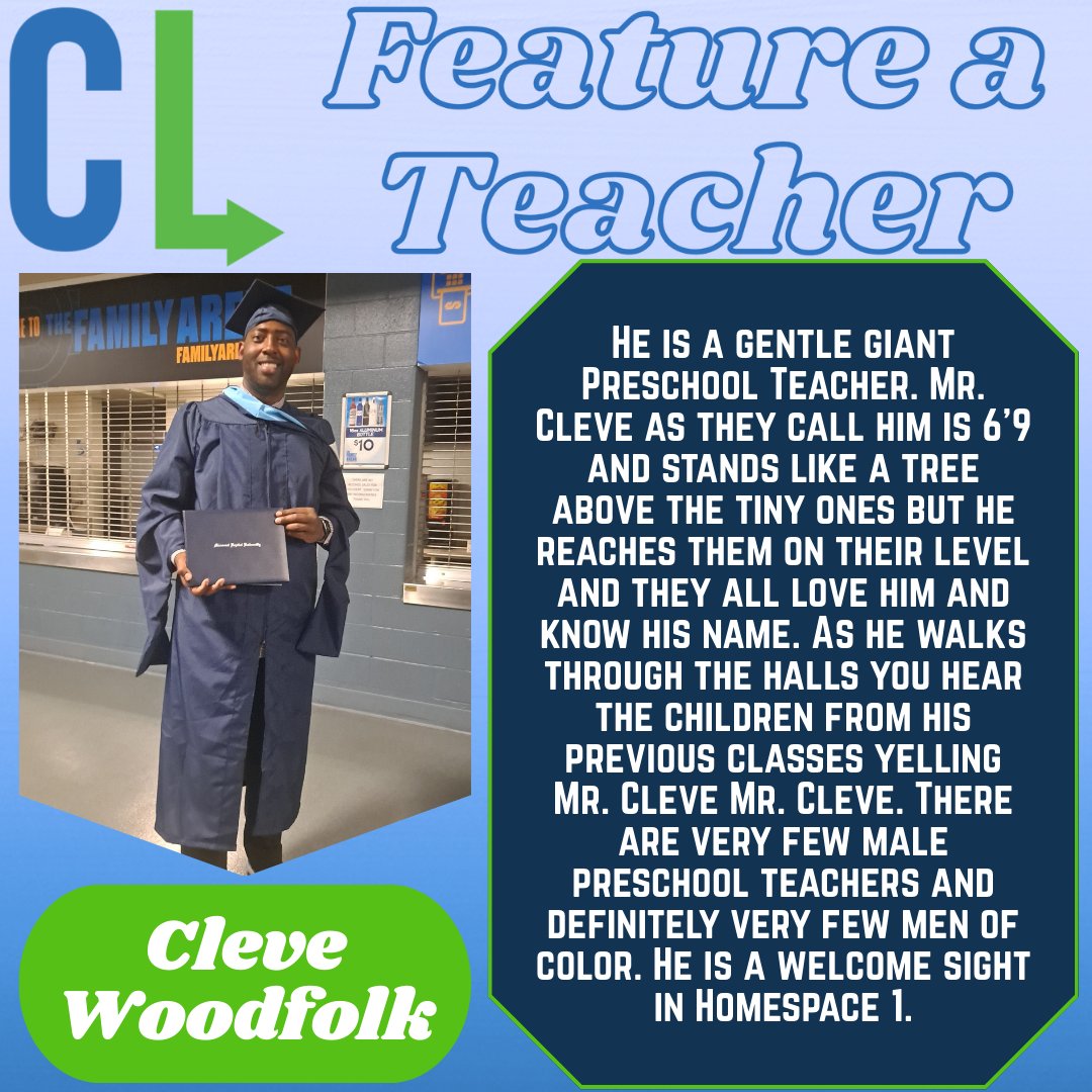 LearningSTL's tweet image. Feature a Teacher Friday!!! Congratulations to Cleve Woodfolk!!!! @MRH_Schools
If you'd like to nominate someone for our "Feature a Teacher" Friday, fill out the google form below!
forms.gle/RhtjxD9sE8DRTw…