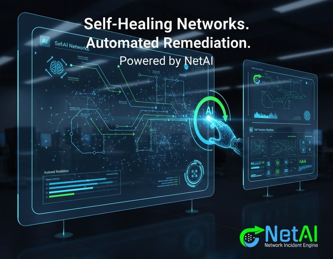 NetAI_ai's tweet image. ⚡ Why wait to fix what can be automated? NetAI’s AIOps platform is paving the way to self-healing networks—integrating with ITSM to trigger policy-based remediation and accelerate incident resolution. #AutomatedRemediation #AIOps #SelfHealing #ITAutomation #NetAI