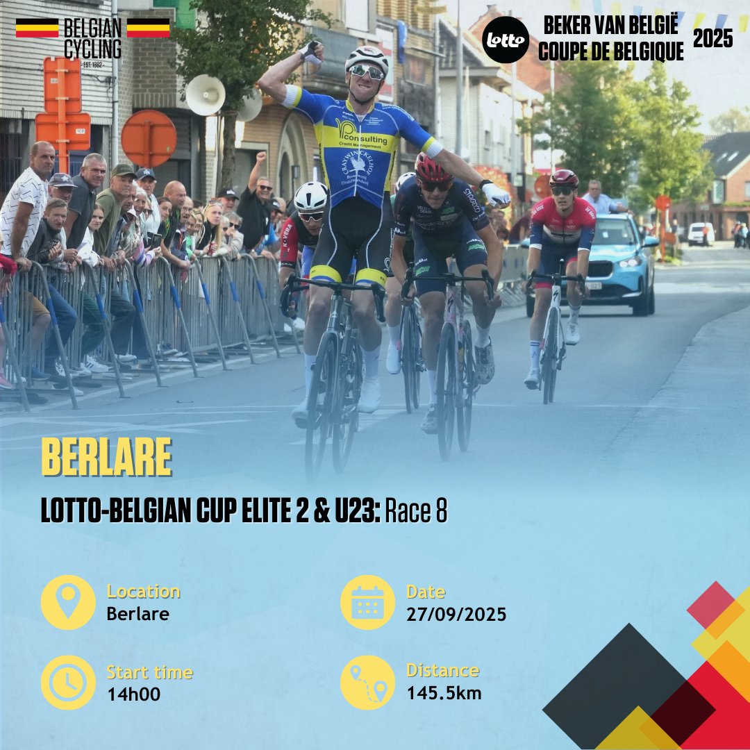🚴‍♂️ Tomorrow it's time for the finale of this year's 𝗟𝗼𝘁𝘁𝗼-𝗕𝗲𝗹𝗴𝗶𝗮𝗻 𝗖𝘂𝗽 𝗘𝗹𝗶𝘁𝗲 𝟮 &amp; 𝗨𝟮𝟯 in 𝗕𝗲𝗿𝗹𝗮𝗿𝗲! 

Who will claim the overall victory of this competition? 🏆

👉 More info: bit.ly/45Yjmyk

#BekervanBelgië #CoupedeBelgique #BelgianCycling