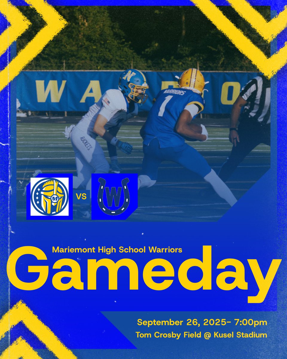 🚨Week 6🚨

🆚 Wyoming Cowboys

⏰ 7:00pm

📍Tom Crosby Field @ Kusel Stadium

🗓️ Homecoming Game

#GoWarriors
#faMily