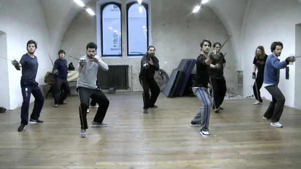 Sharonmuskebear's tweet image. #MissingTheMusketeers 
#Bootcamp
Practising a bit of swordage 😉😄⚔️