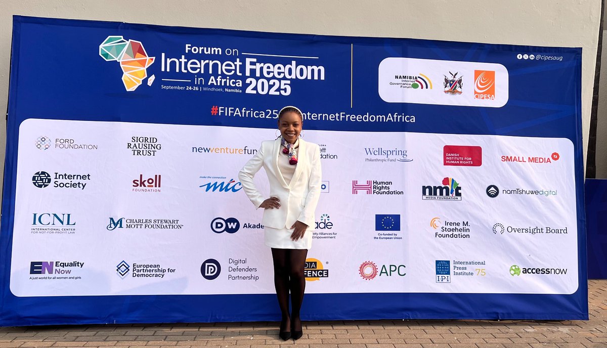 CNafulaNyongesa's tweet image. At #FIFAAfrica25 where I delivered a lightning talk on digital storytelling and the balance between human rights and democracy. Sharing lessons learned from running a digital platform, communication, advocacy, journalism and law. Thanks to everyone who came. 🎤 @cipesaug