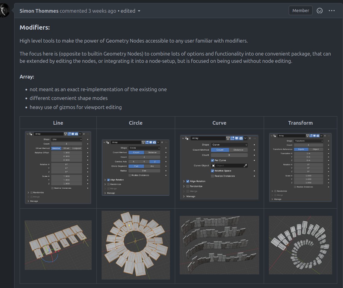 Nahuel_Belich's tweet image. Very big commit in #blender #GeometryDash 5.0 alpha. 
&quot;New essential assets for Blender 5.0&quot;
-Array node
-Instance on elements
- lots low level compound nodes 
by Simon Thommes Hans Goudey
projects.blender.org/blender/blende…