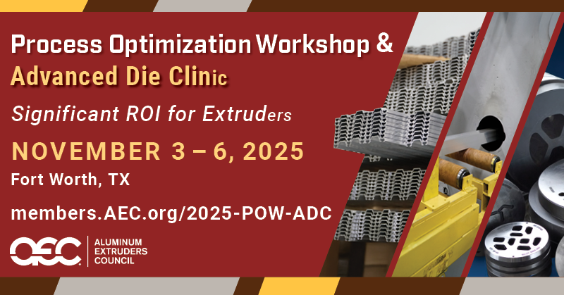 Nonmembers! Register Now for AEC Education &amp; Training - Learn how to optimize your #aluminumextrusion &amp; die processes for superior results! - mailchi.mp/aec.org/aec-po…