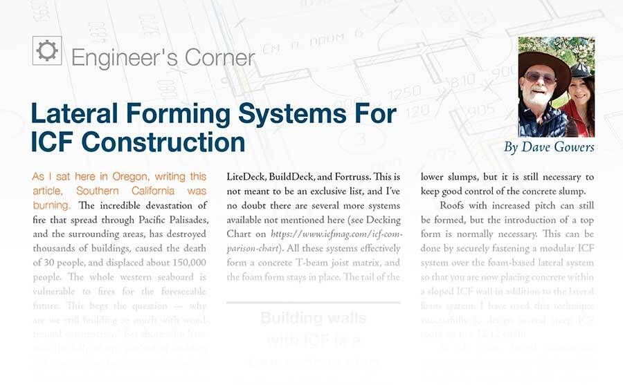 Building walls with ICF is a tremendous step in the right direction to create an almost fire-proof enclosure. There are two principal types of lateral forming systems used in ICF construction — this article describes each in detail. Read more here: icfmag.com/2025/08/latera…