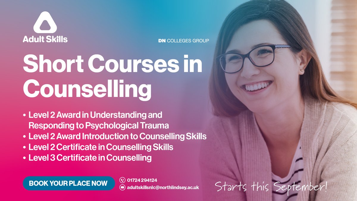 Thinking about a new direction or ready to level up your skills?

Our short counselling courses starting this September could be the perfect next step! 

Find out more:
orlo.uk/H0KRq