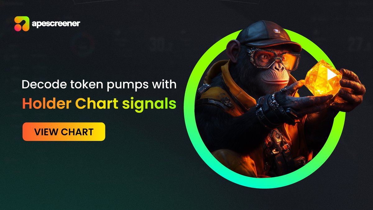 ApeScreener (@apescreener) on Twitter photo Ever wonder why some tokens pump on "no news" while others dump despite good announcements?
The answer is often hidden in holder behavior.
🧵 Thread: How to read ApeScreener's Holders Chart (and what it actually tells you) Ever wonder why some tokens pump on "no news" while others dump despite good announcements?
The answer is often hidden in holder behavior.
🧵 Thread: How to read ApeScreener's Holders Chart (and what it actually tells you)