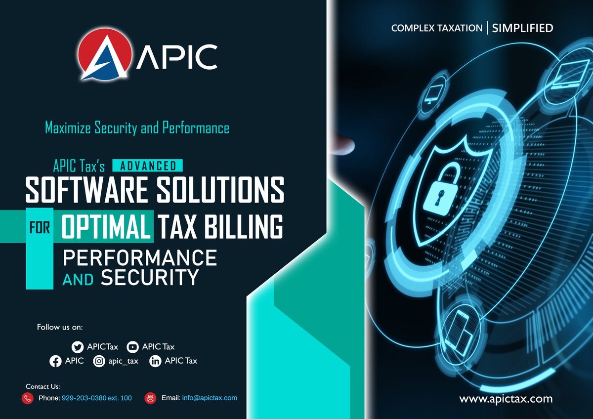apic_tax's tweet image. 🔒Security and Performance🚀

APIC Tax&apos;s advanced software solutions designed to elevate your tax billing performance while ensuring top-notch security. You can streamline your processes, safeguard your data, and optimize your business operations seamlessly.

#SecureSolutions