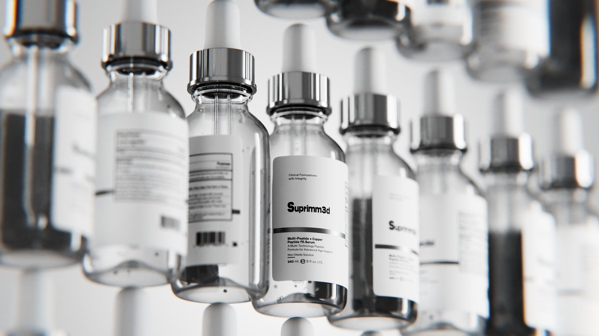 iamsuprimm's tweet image. R&amp;amp;D for a serum product.

#b3d #blender #productvisualization #cgi