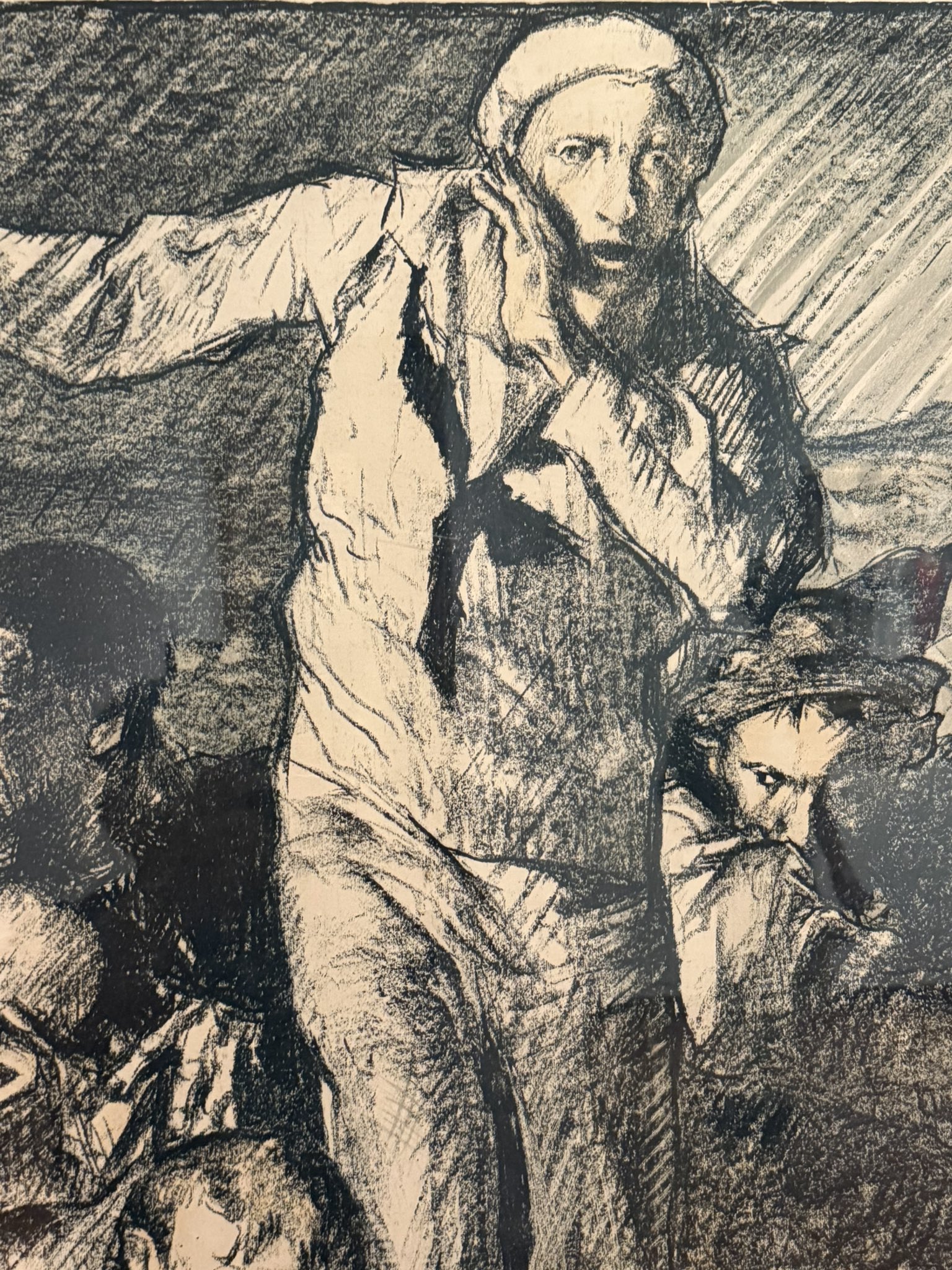 ジュール・フランドラン　「女の髪」(黒髪)　リトグラフ　1898年作　象徴主義 ジュール・フランドラン 「女の髪」(黒髪) リトグラフ 1898年作