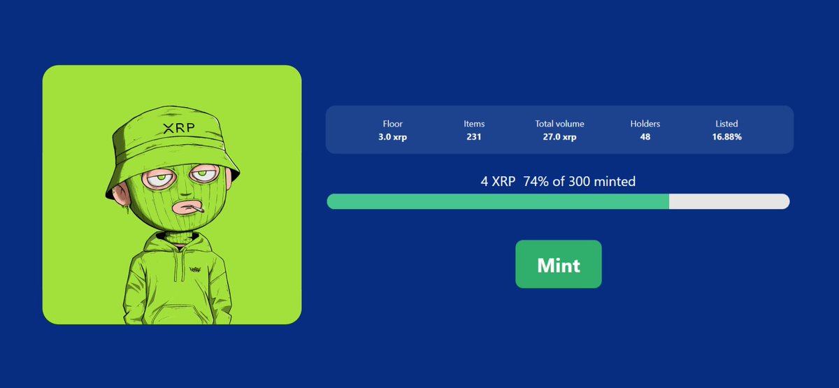 🔥UPDATE REPORT

✅ 77% minted
✅ 48 holders
✅ 69 Rebels left

Opportunities
– Hunt down the last bounty, Xcainz #74 and claim 50 XRP
– Hold 5 Xcainz to unlock your free Xcainz Gang 1/1 Dynamic NFT (custom trait)

👉 xrp.cafe/collection/xca…
#XRP #XRPHolders #NFTs