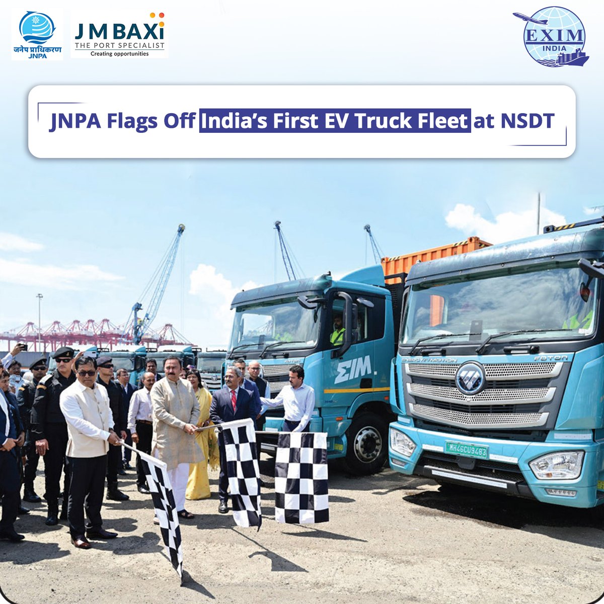 Exim_India's tweet image. The launch supports the nation’s Net Zero 2070 targets and represents a major step forward in JNPA’s efforts to advance sustainable port operations under the Maritime India Vision 2030.

Read more at : shorturl.at/dlCh9

#EXIMIndia #JNPA #PortLogistics #SustainableTransport