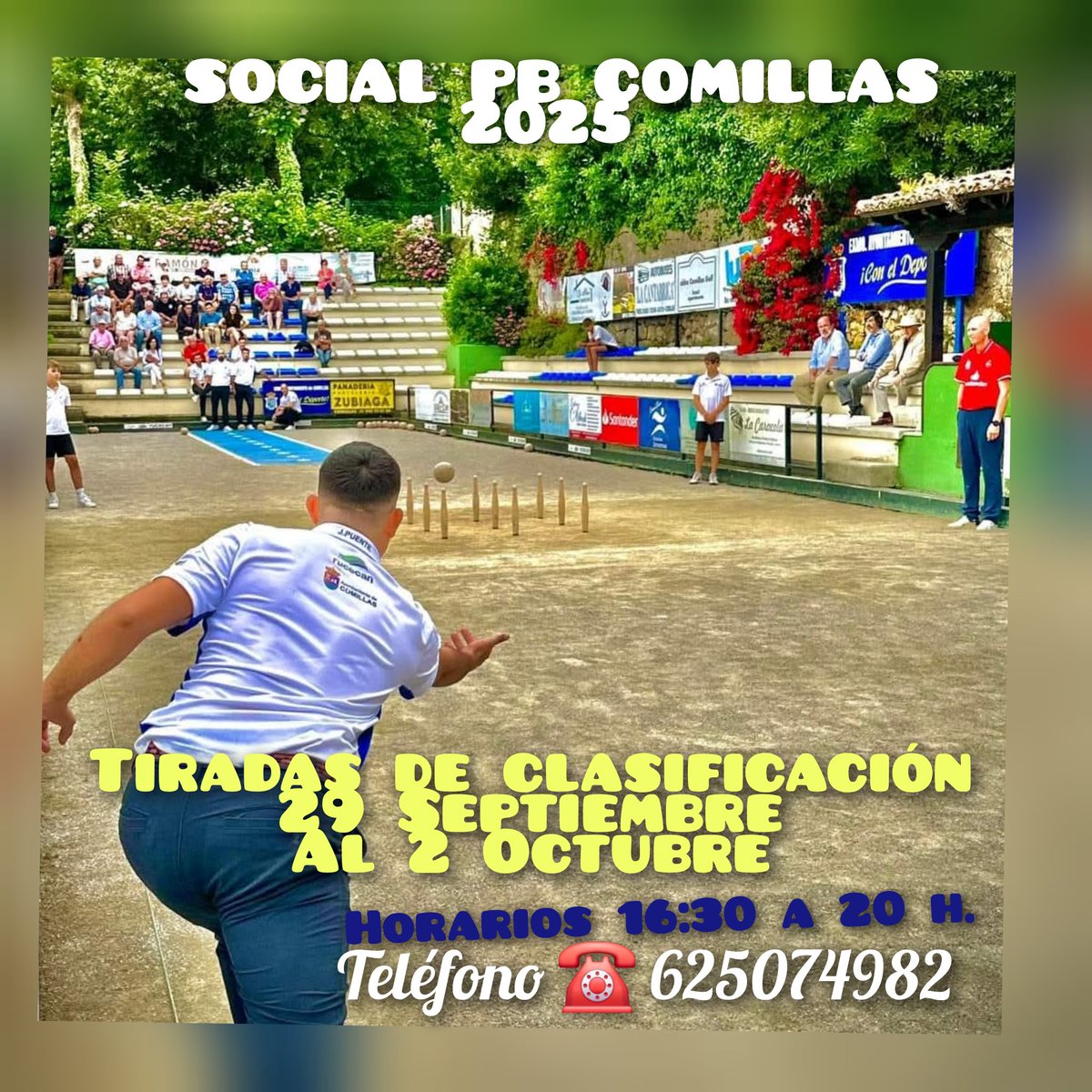 Social PB Comillas 2025
Tiradas de clasificación del 28 septiembre al 2 Octubre. 
#comillas #peñabolisticacomillas