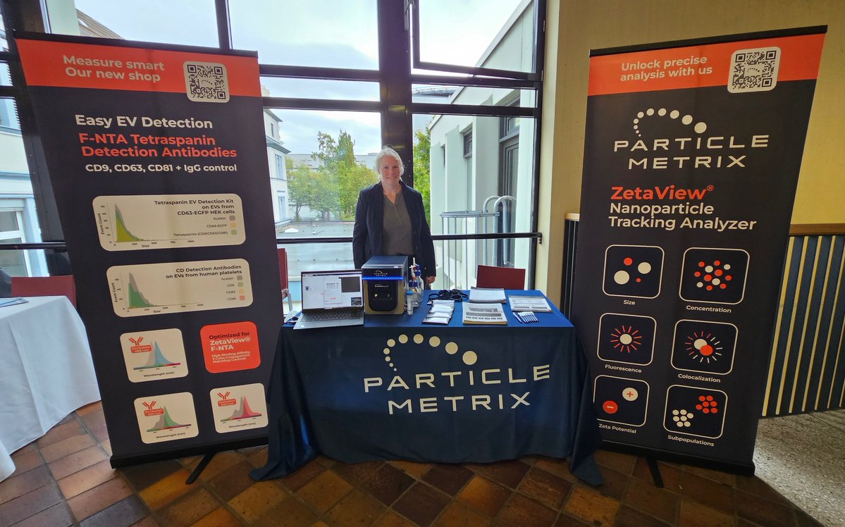 Particle_Metrix's tweet image. Thanks to everyone who stopped by our booth at @GSEVorg 2025.
It was great discussing #NanoparticleTrackingAnalysis with you.
Feel free to reach out anytime to continue the conversation. particle-metrix.com
#GSEV2025 #EVs #ExtracellularVesicles #NTA #ZetaViewEvolution