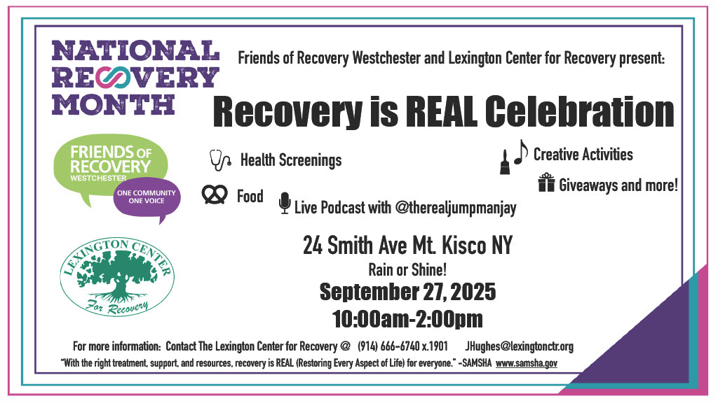 fordrughelp's tweet image. Join us tomorrow at the Recovery is REAL Celebration in Mt. Kisco.

#RecoveryMonth #RecoveryMonth2025 #ForDrugHelp