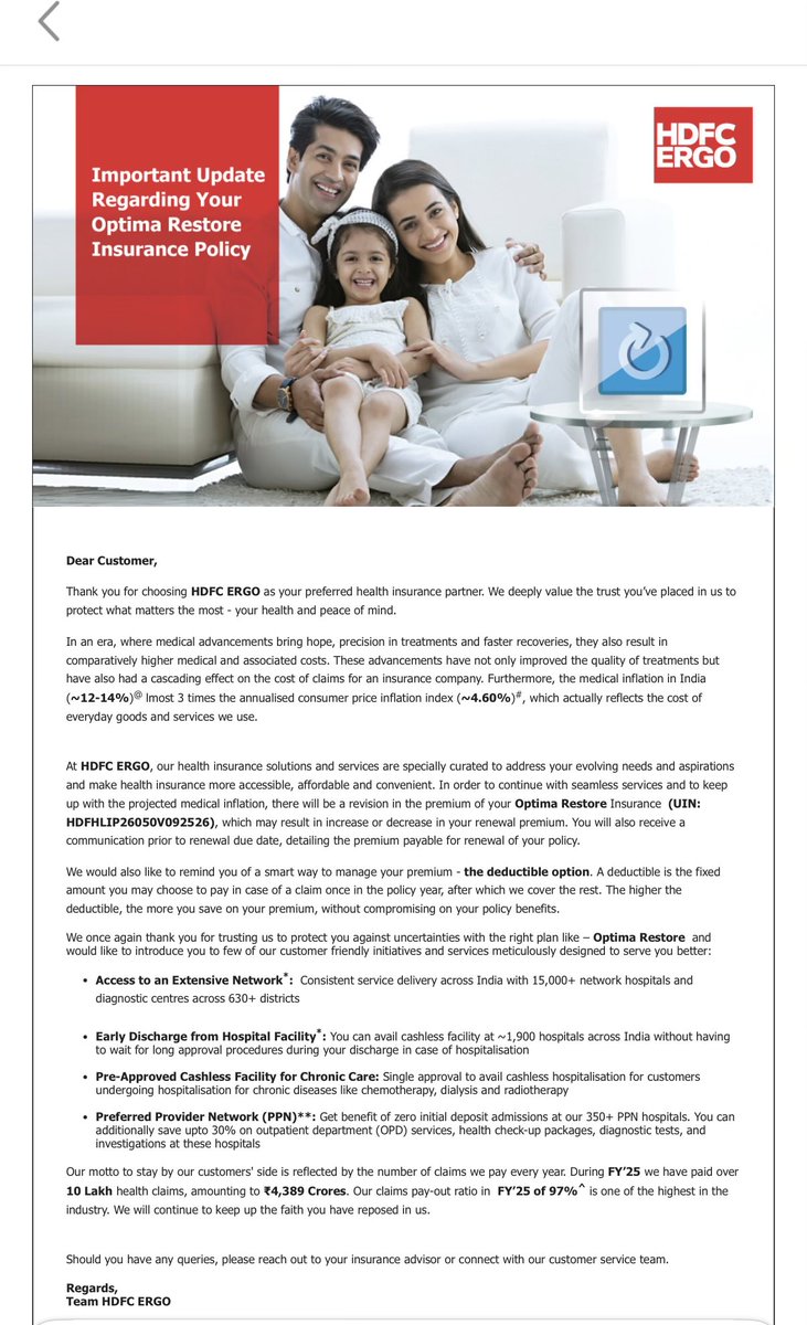 Gujjutrader8's tweet image. Health insurers aren’t passing on the #GSTReforms.

#HDFCErgo is hiking health insurance premiums instead of sharing the GST relief with customers.

Take action against @HDFCERGOGIC 

@FinMinIndia @nsitharamanoffc @BaluGorade @ValueWithPrem @PMOIndia @GST_Council @RahulGandhi