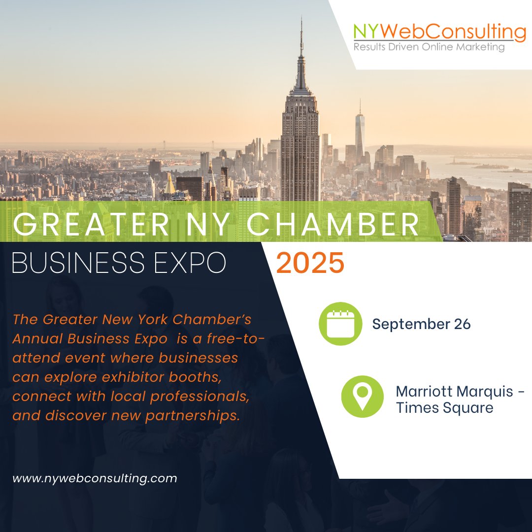 Tech2Success's tweet image. Join us today at the Greater New York Chamber’s Business Expo at Marriott Marquis (9 am – 4 pm)! Let’s chat about boosting your online presence. Stop by and say hello! #NYCBusiness #BusinessExpo #GreaterNYChamber #DigitalMarketingNYC #SmallBusinessNYC