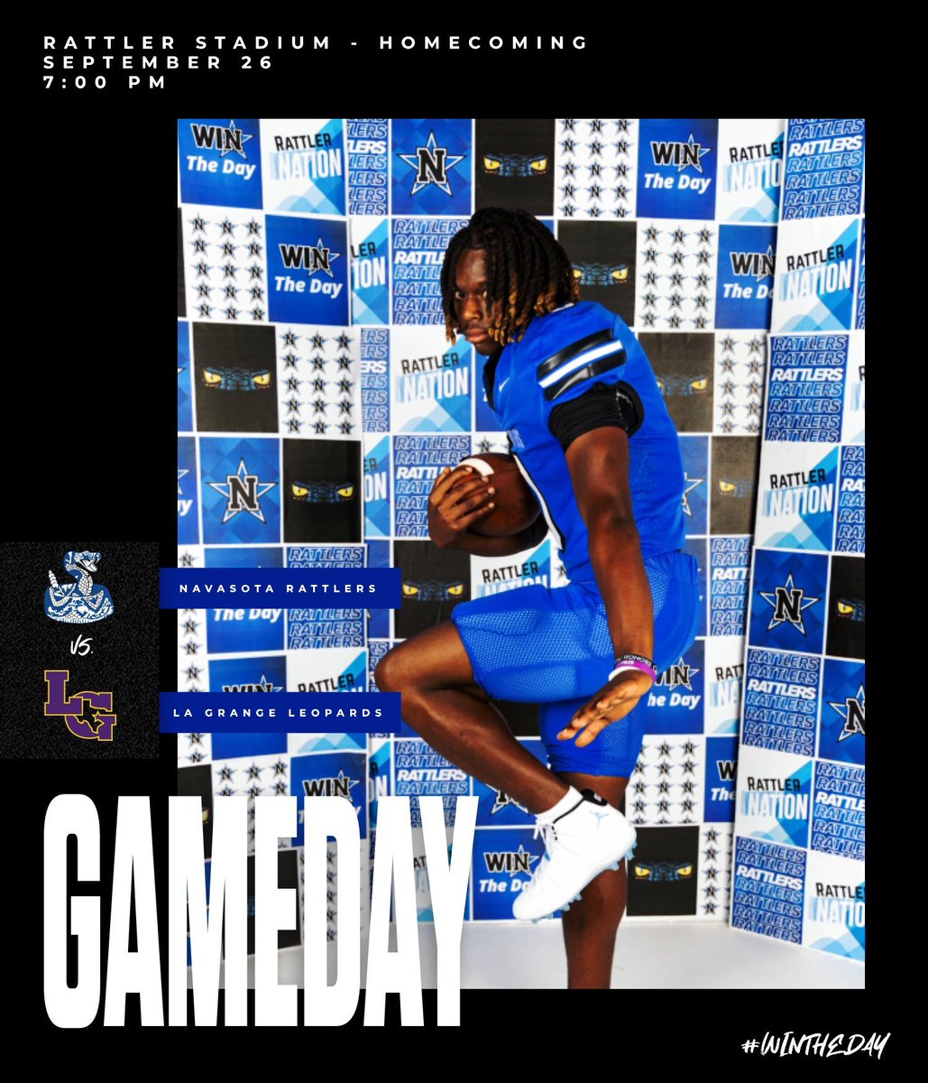 🚨🏈 GAMEDAY 🏈🚨
It’s a big one under the lights tonight‼️🔒🐍
Homecoming - WEAR BLUE

The Rattlers are ready to battle the La Grange Leopards 🐆 

🏟️ Rattler Stadium
📍 1 Rattler Drive
⏰ 7:00 PM

Let’s pack the stands &amp; bring the energy‼️

#WinTheDay 🐍🔵⚪️