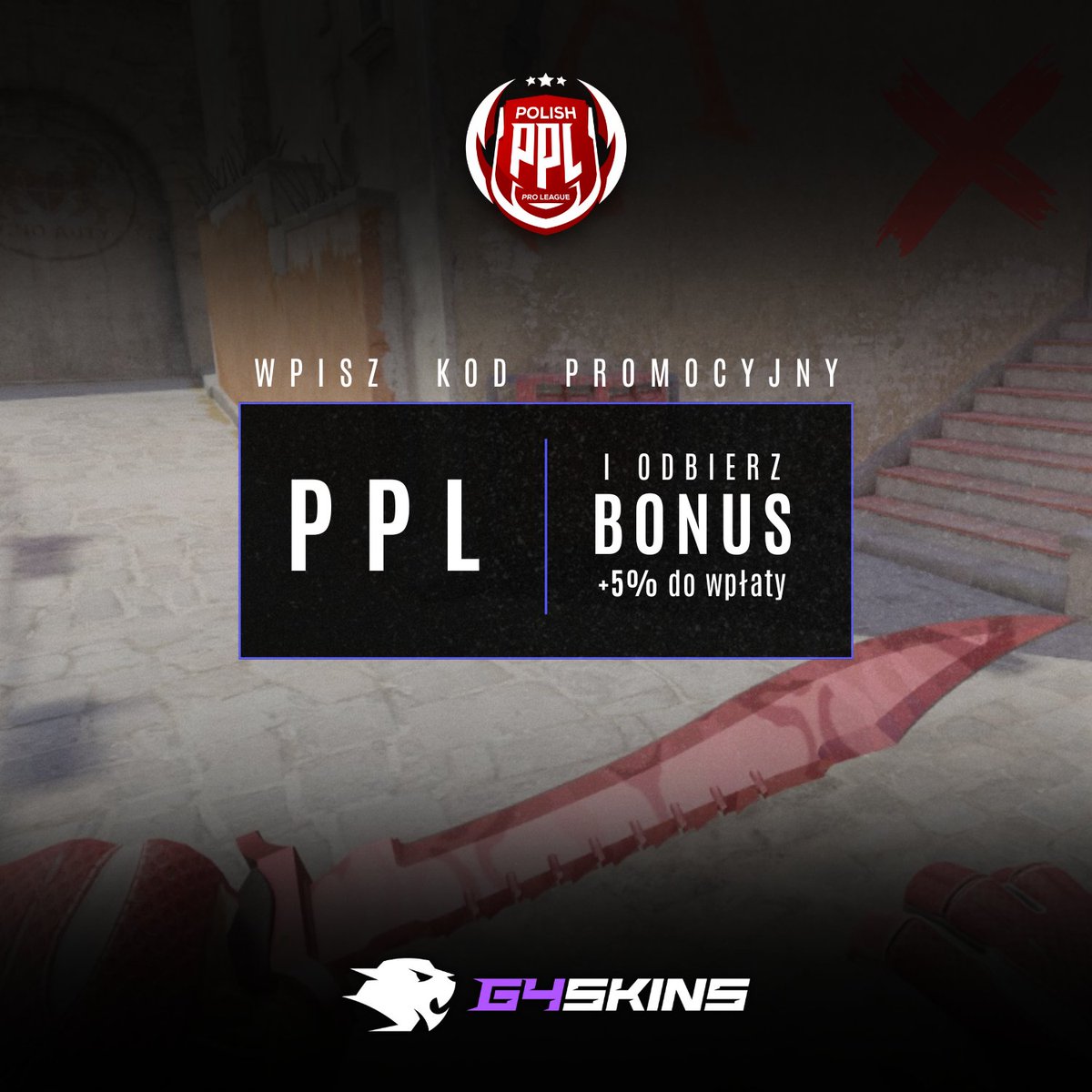 Zostały ostatnie dni giveaway'a na kose Bowie Knife | Slaughter na naszym discordzie! 
👉 discord.gg/f5vefVkJt6

Nie czekaj - użyj kodu PPL na <a href="/g4skinsdotcom/">G4SkinsCOM</a> 
 i zgarnij ekstra 5% bonusu do wpłaty!