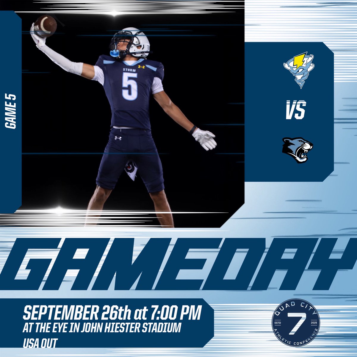 Game Day at The Eye vs Panther Creek!

🇺🇸 USA OUT 🇺🇸

Kickoff is at 7:00.

Storm Nation be there, be LOUD!

#BEL1EVE | #FAM1LY