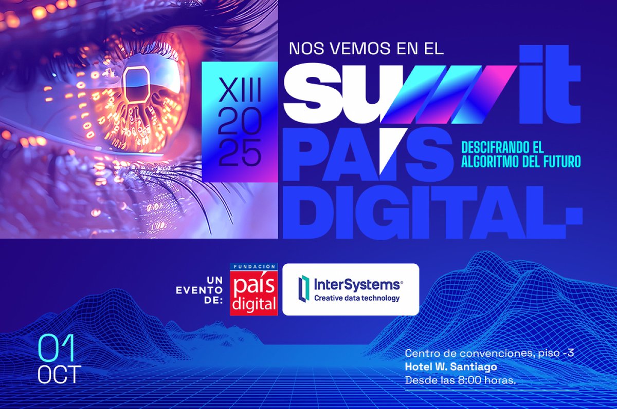 🌐 En el Summit País Digital 2025, InterSystems mostrará cómo la inteligencia artificial está transformando el futuro de la salud digital en Chile.

📅 1 de octubre
📍 Hotel W Santiago

👉 Aún puedes inscribirte: paisdigital.nexio.cl

#InterSystemsChile #SummitPaísDigital