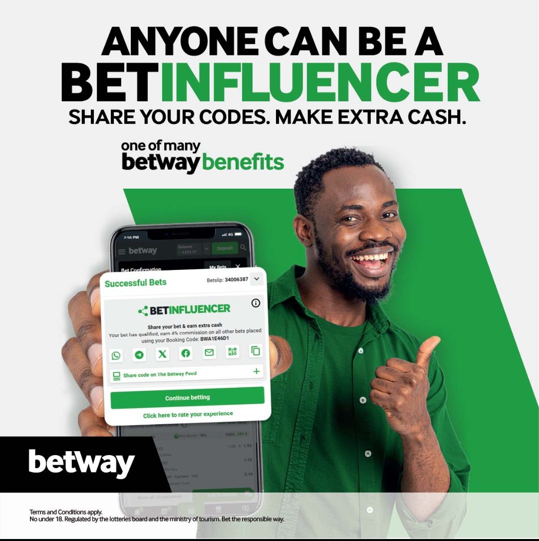 Deusmd07's tweet photo. Kutali ndi komwe tachoka, share a picture of your betslip with the booking code and tag 5 friends to comment with their own to stand a chance to win a free bet voucher 

Follow link below to place your bet ::
https://t.co/OaHiQMFsBd…
#Betway#BetwayMalawi#Iwonetse#FreeBetFriday https://t.co/1WbZgmC20f